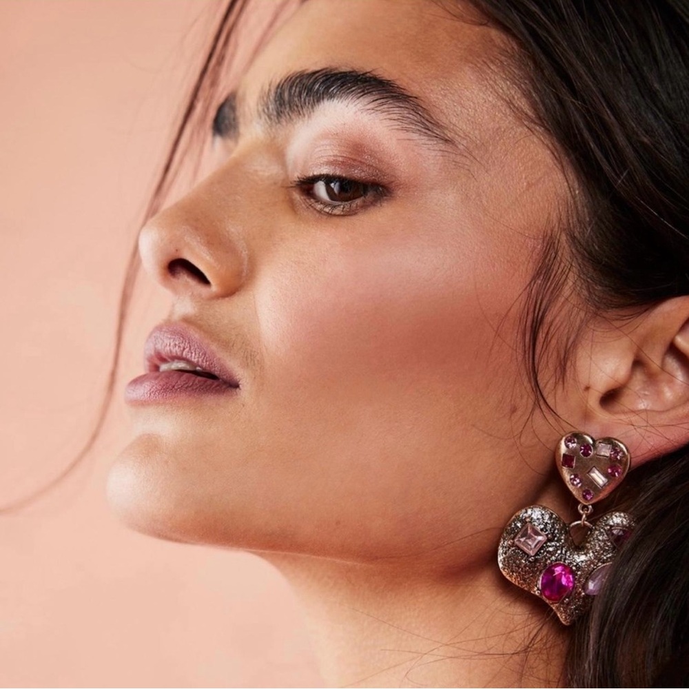 NWT FREE PEOPLE My Everything Dangles - Brass Amethyst